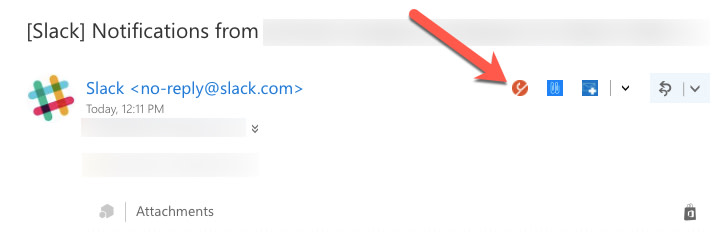 Outlook add-in inside email