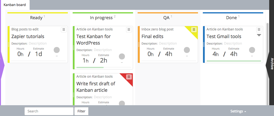 Kanban for WordPress screenshot