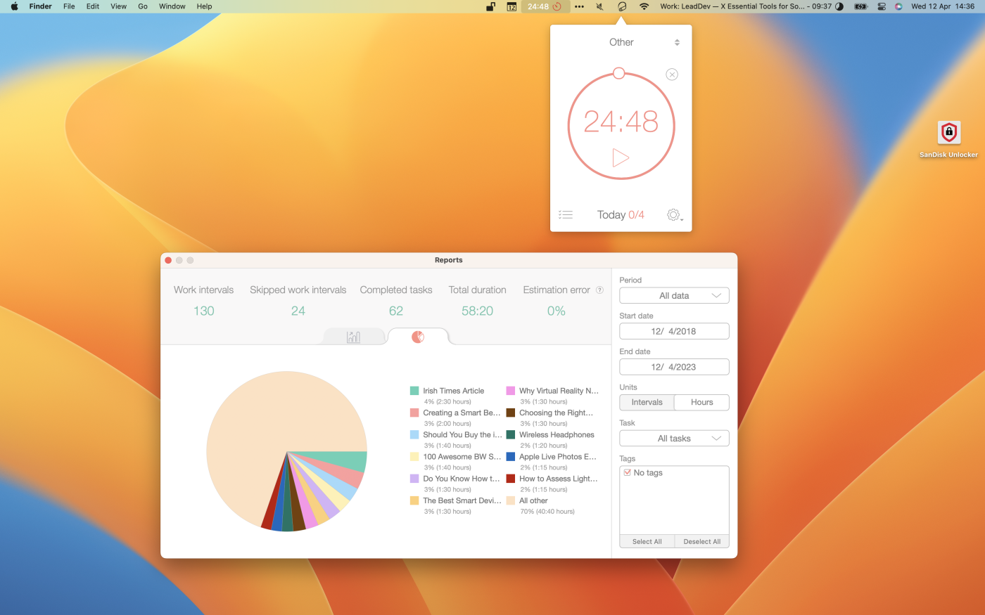 Be Focused, our pick for the best Pomodoro app for most Mac users