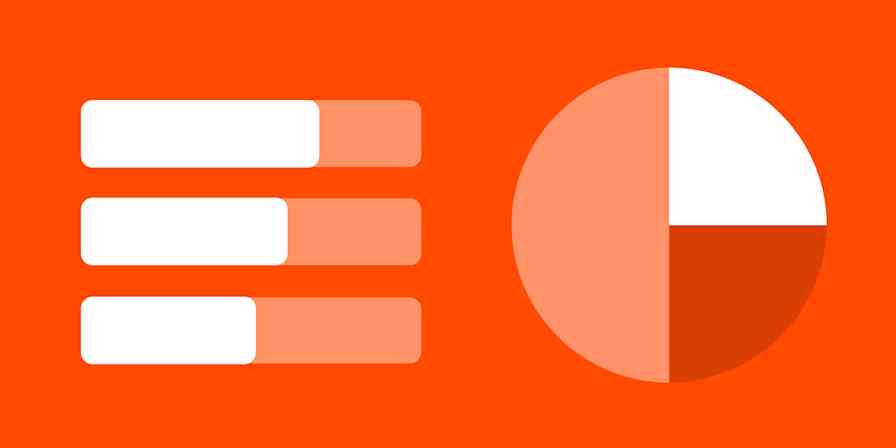 Hero image with an illustration of a bar chart and a pie chart