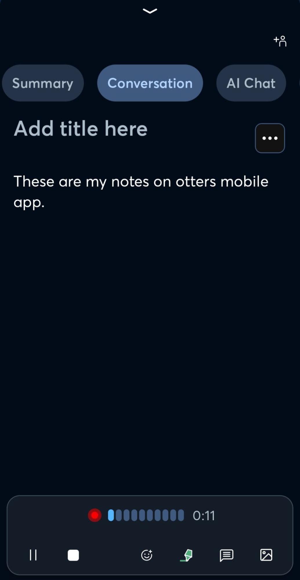 The Otter.ai mobile app