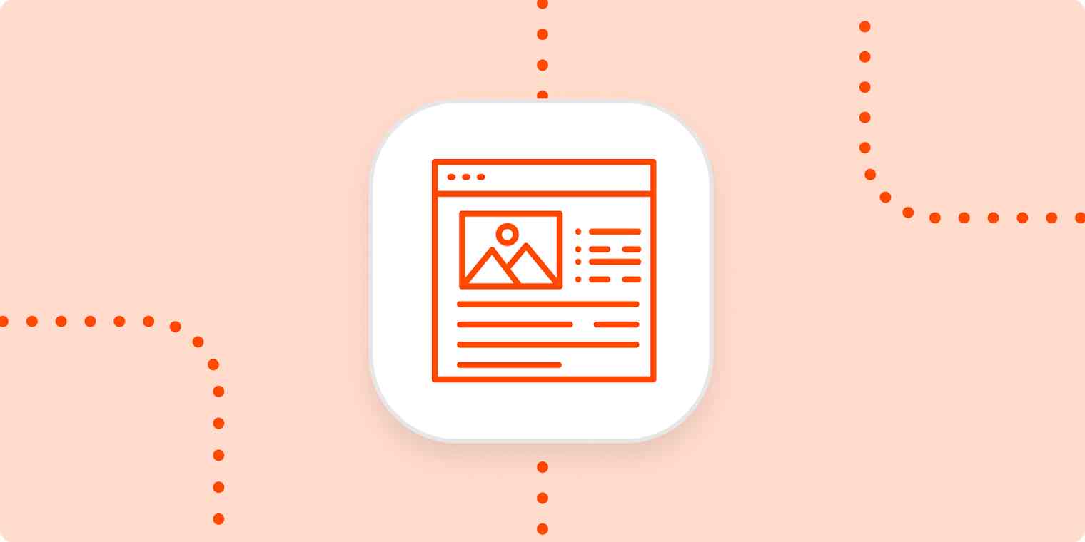 Hero image with an icon of a blog post