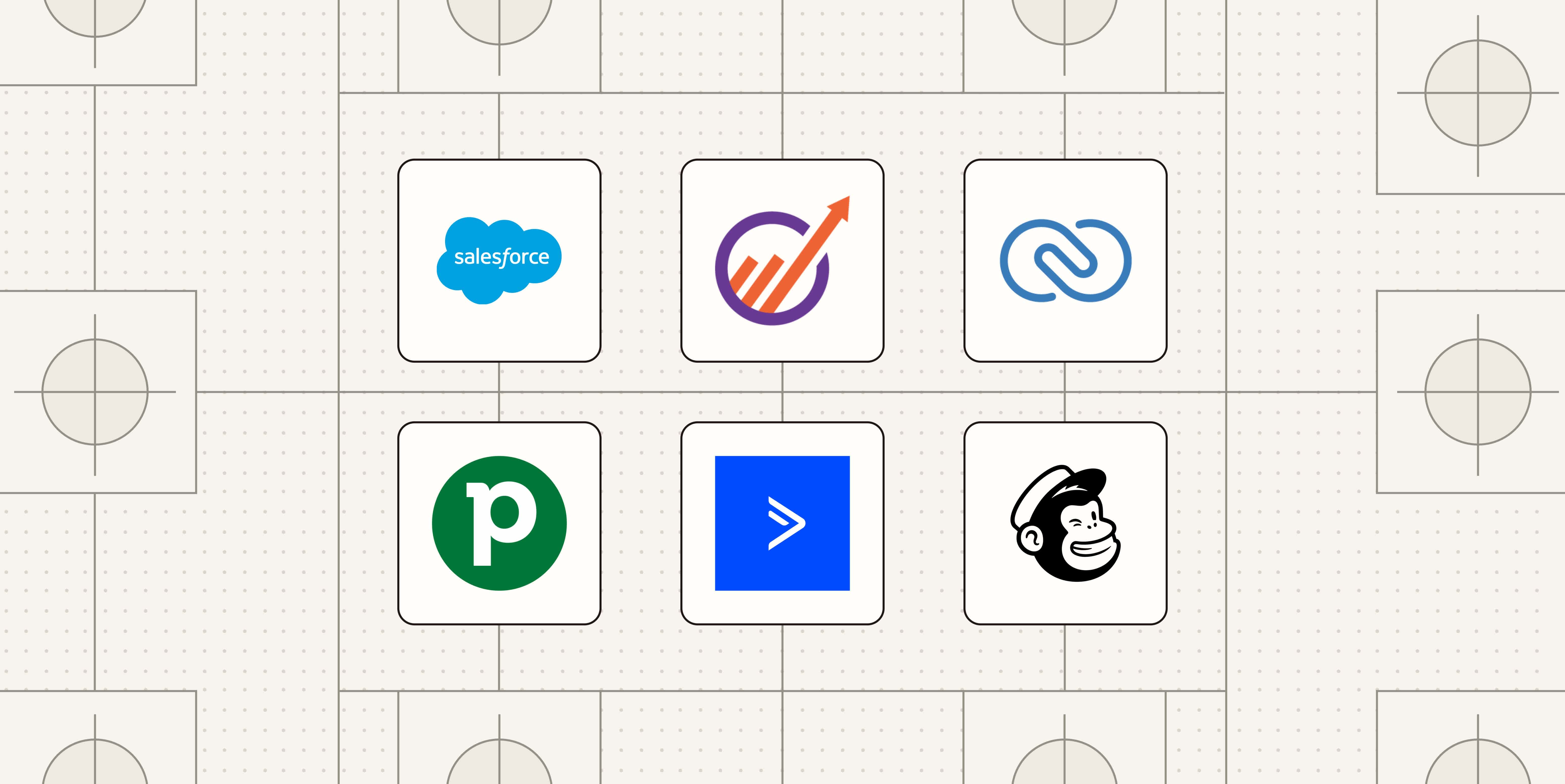 A hero image with the logos of the best HubSpot alternatives