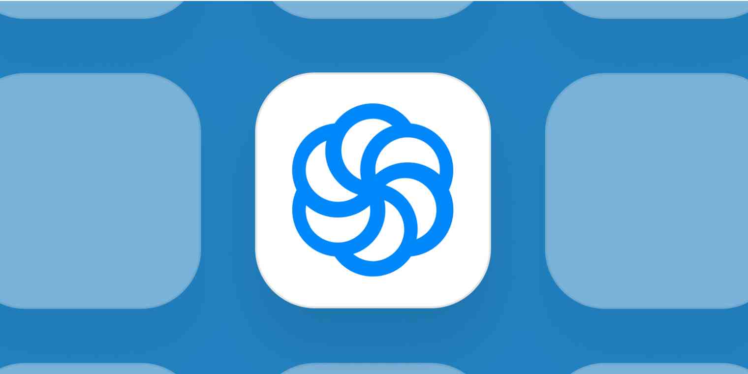 Hero image for app of the day with the Sendinblue logo on a blue background
