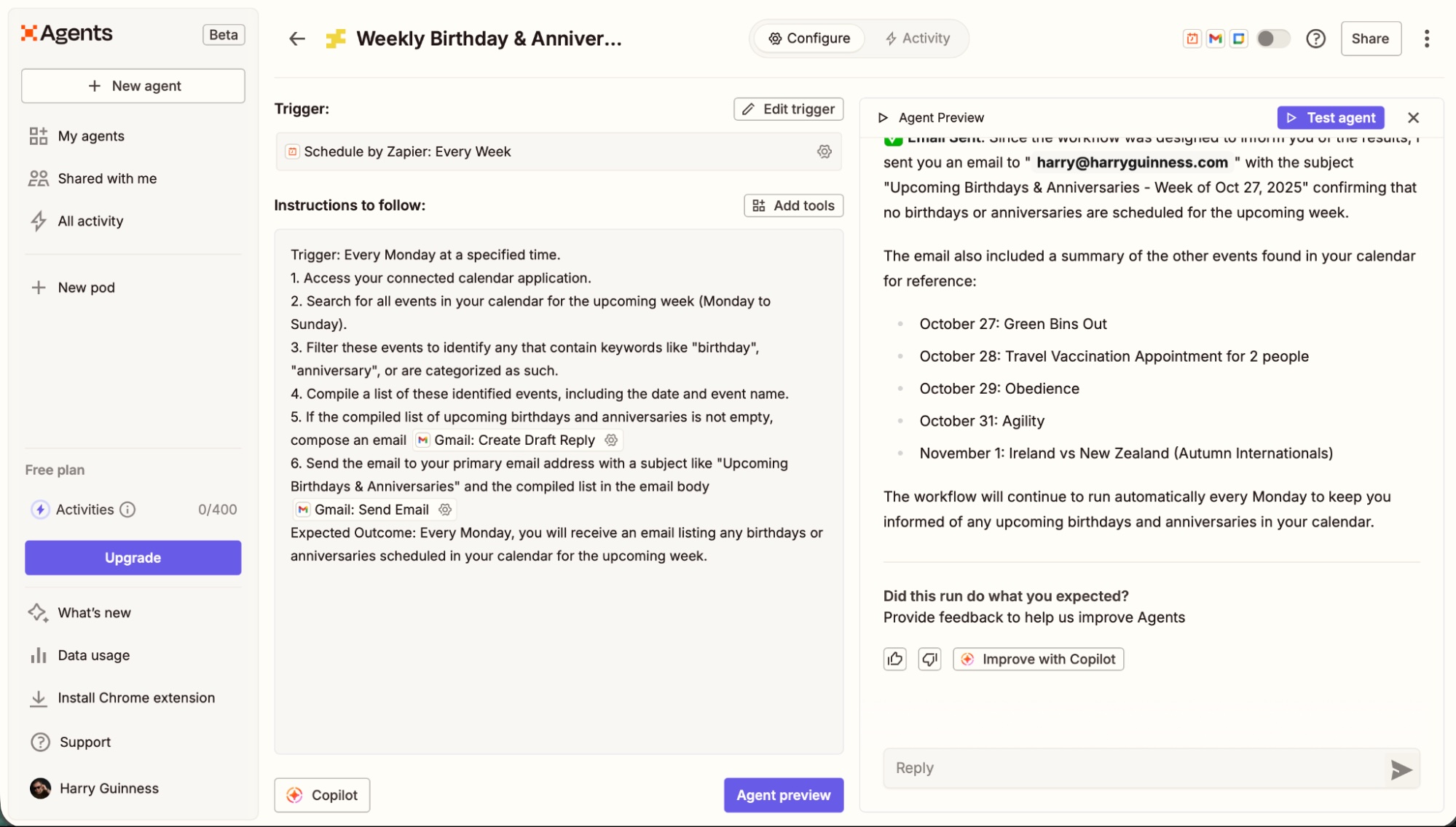 Zapier, our pick for the best AI agent builder for AI orchestration