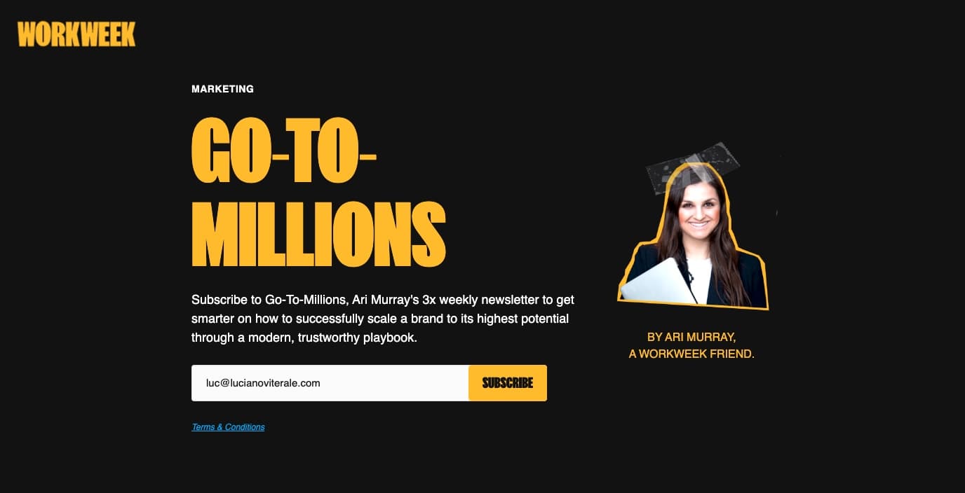 Go-To-Millions, our pick for the the best marketing newsletter for monetization tips