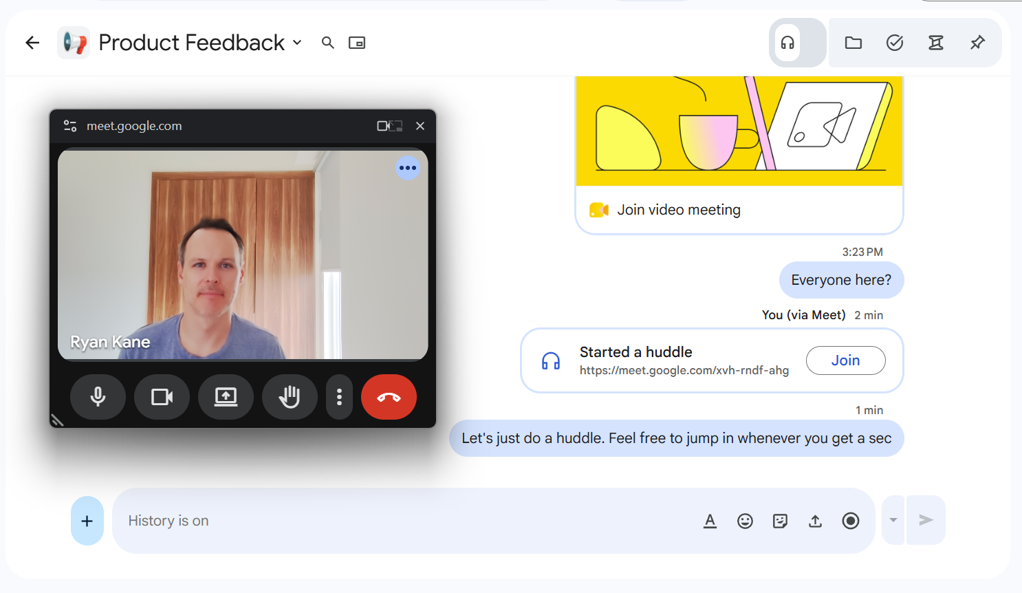 Huddles in Google Chat
