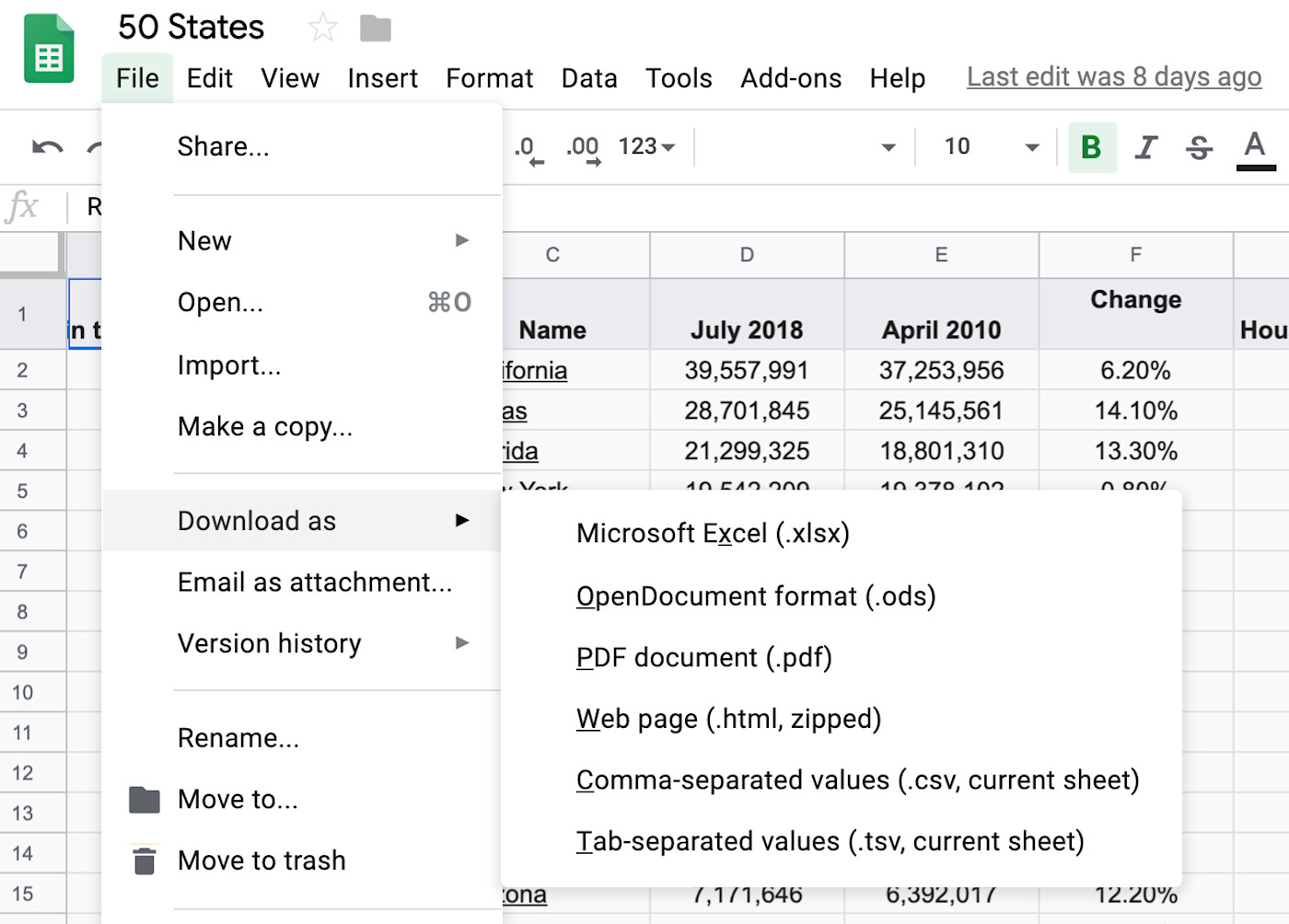 google sheets download for mac