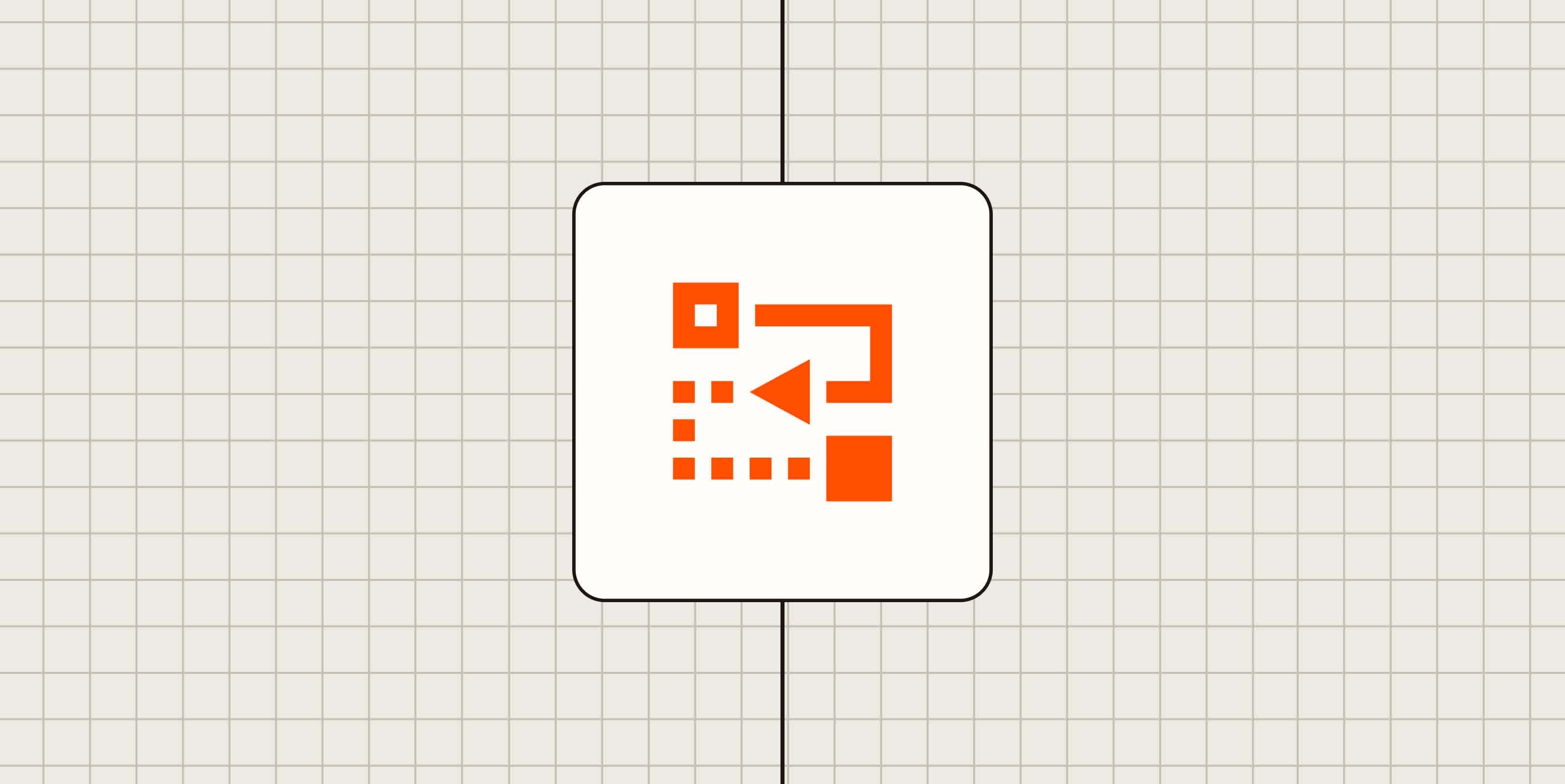 Hero image with an icon representing a process or workflow