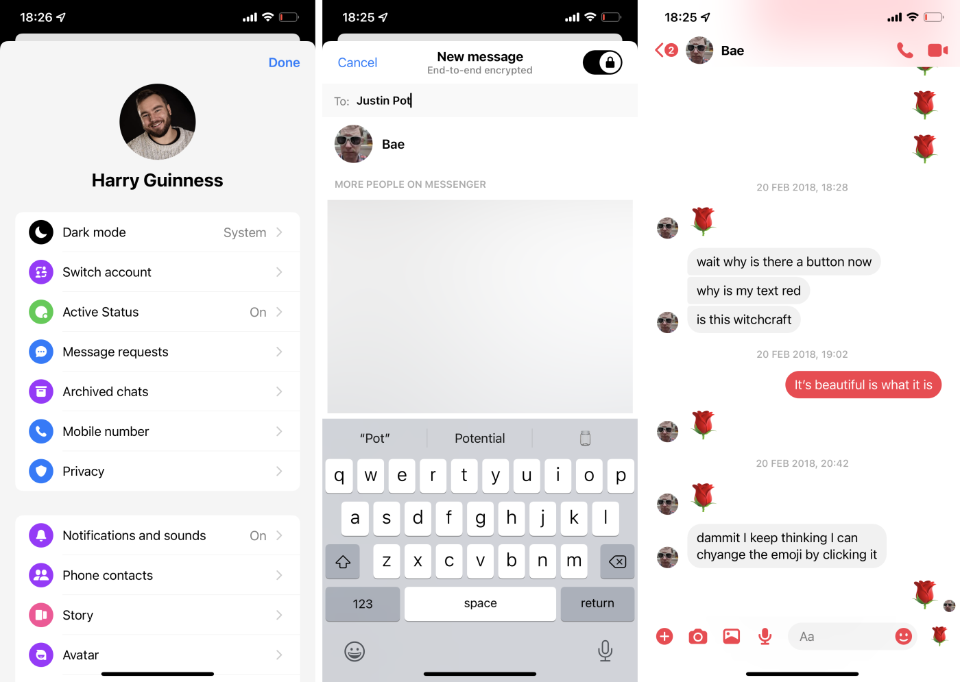 Facebook Messenger, our pick for the best texting app for contacting anyone