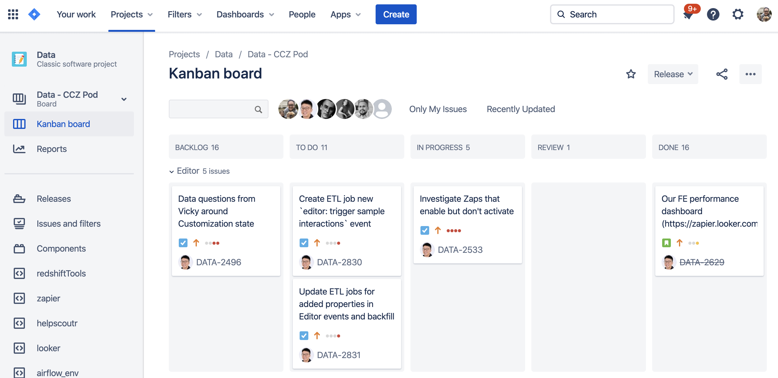 Screenshot from Jira