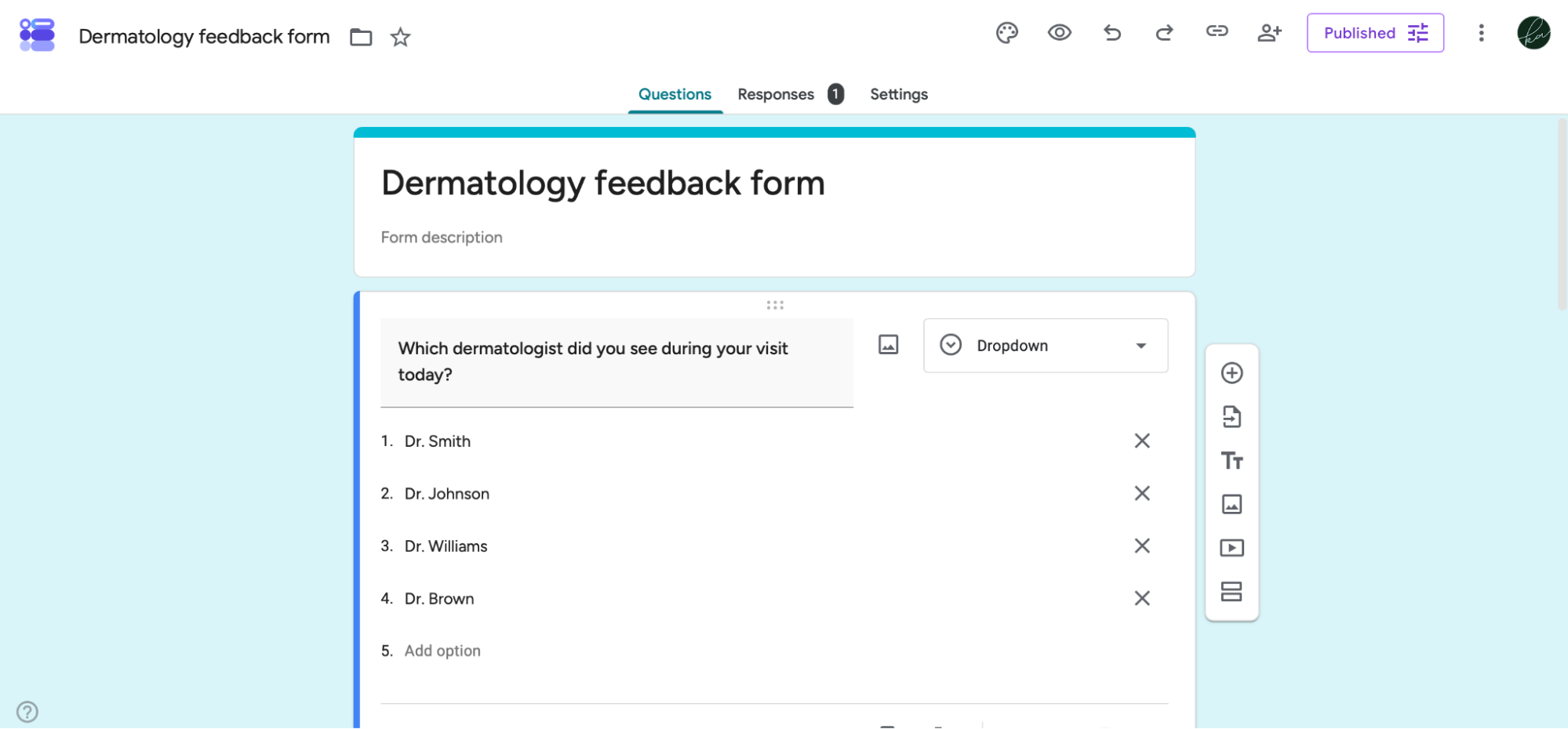 Google Forms, our pick for the best free Jotform alternative for quickly creating forms.