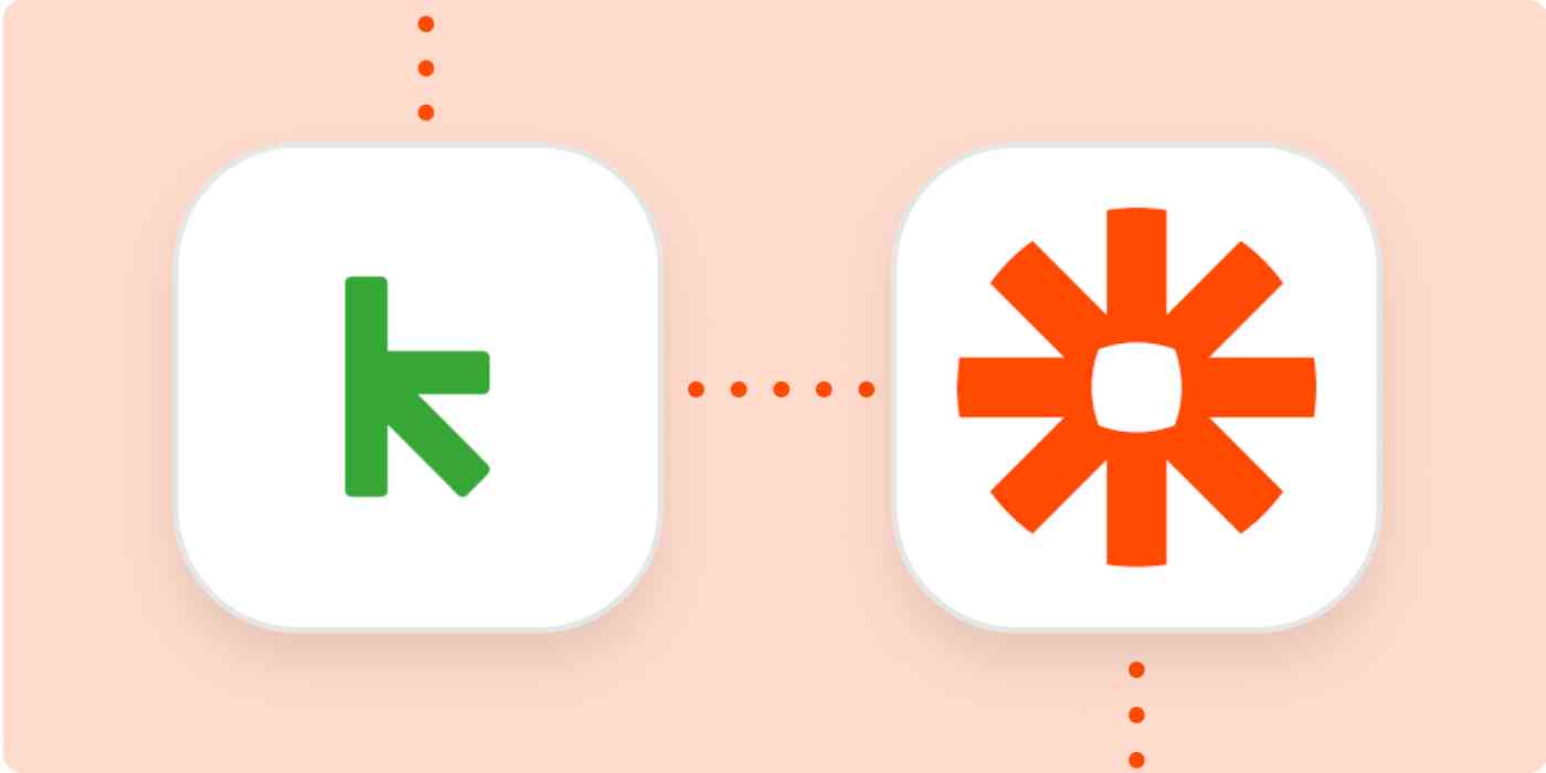 Hero image with the Keap and Zapier logos connected by dots