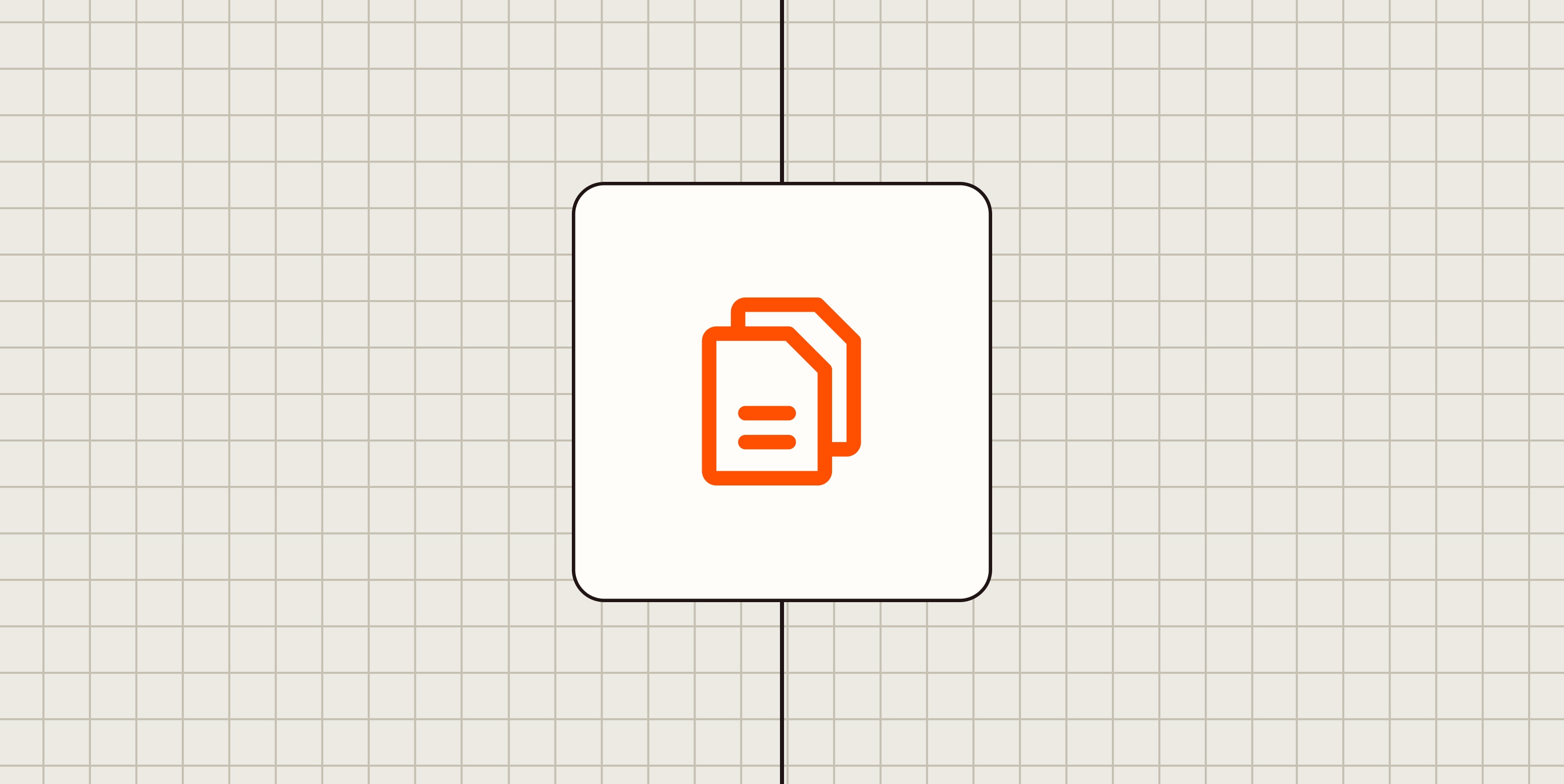 Hero image with an icon representing a document or brief