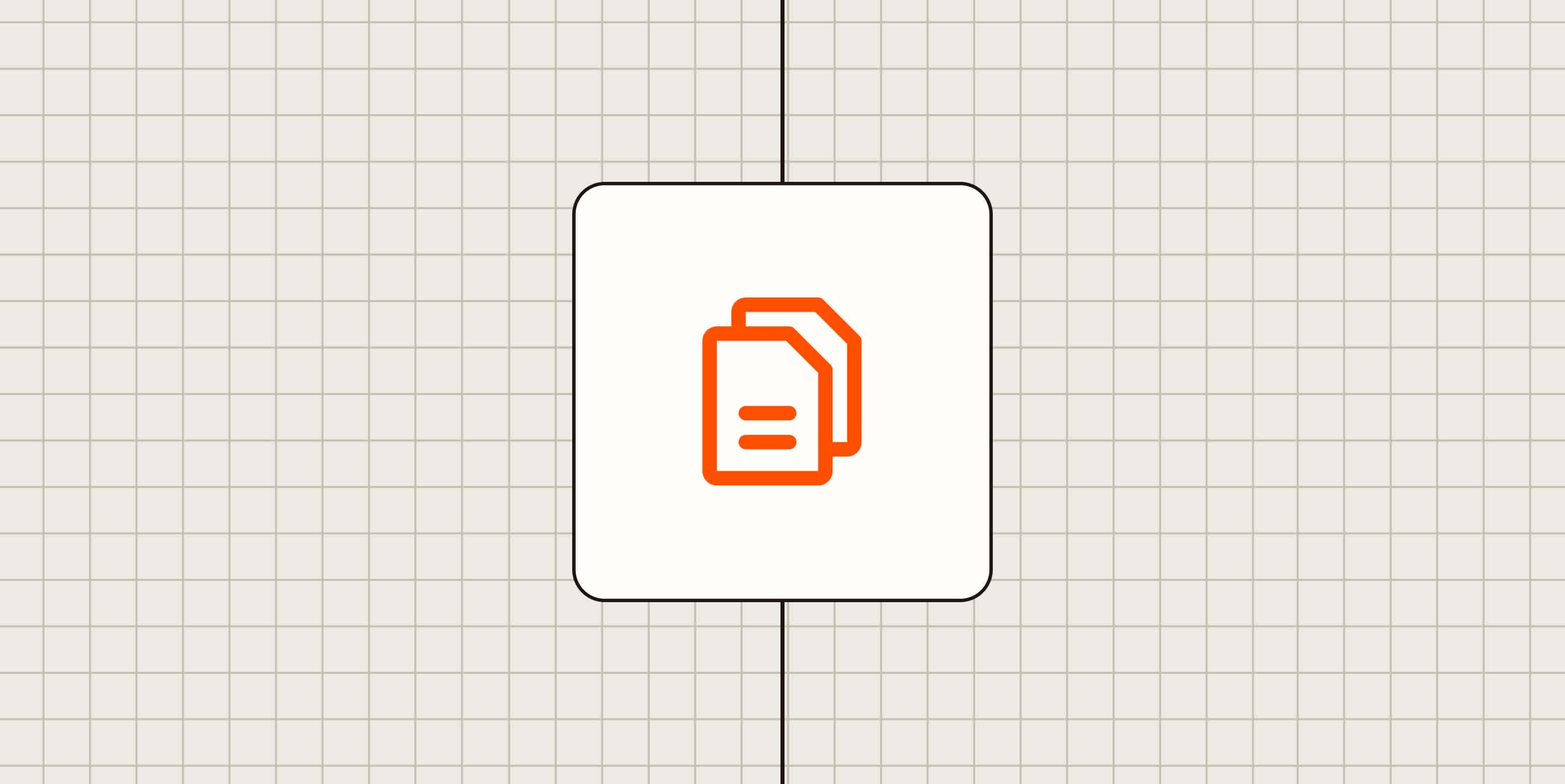 Hero image with an icon representing a document or brief