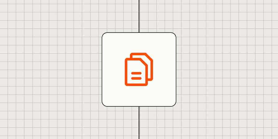 Hero image with an icon representing a document or brief