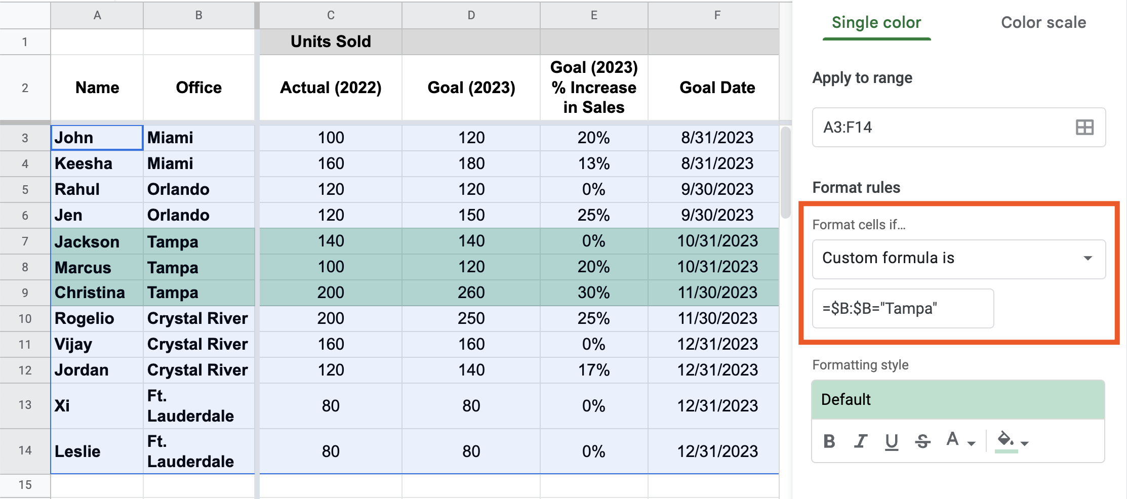 How to use conditional formatting in Google Sheets Zapier