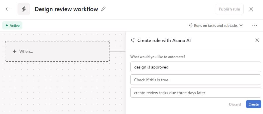 Asana's Smart Rules