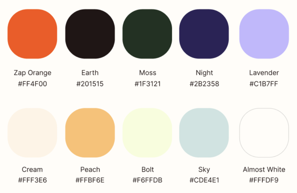 Zapier's new color palette