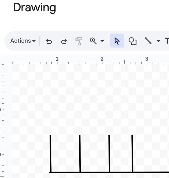 Screenshot showing vertical lines added to the timeline