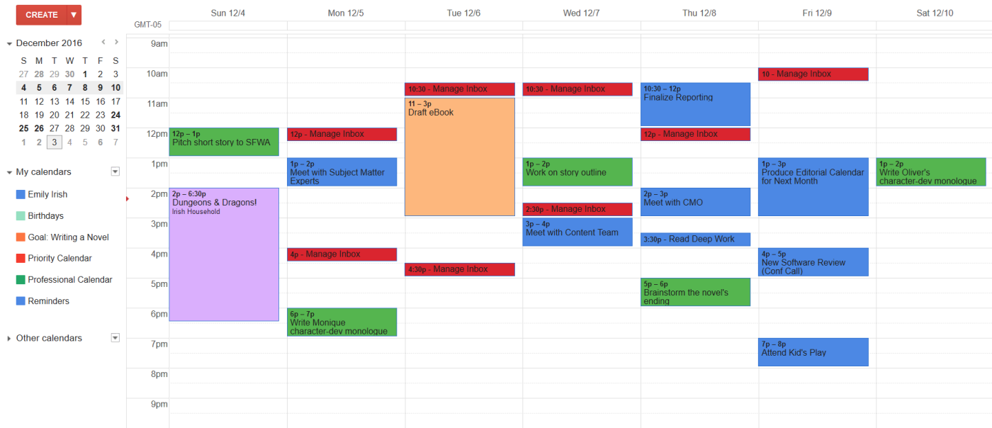 Google Calendar slots