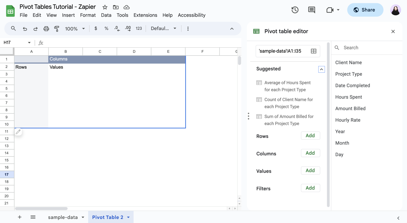 How To Use Pivot Tables In Google Sheets Zapier
