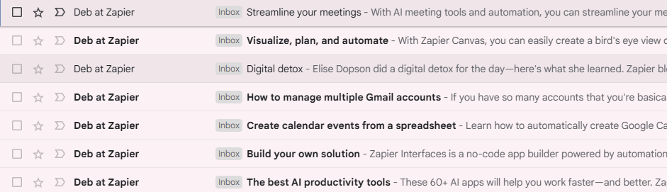 Organizing emails with a Gmail shortcut