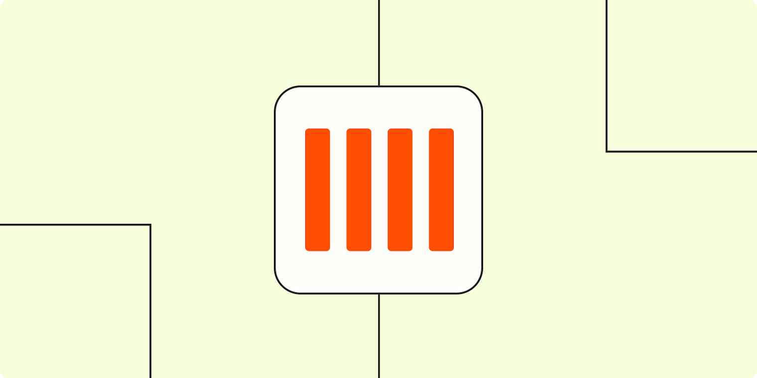 Hero image with an icon of four vertical lines