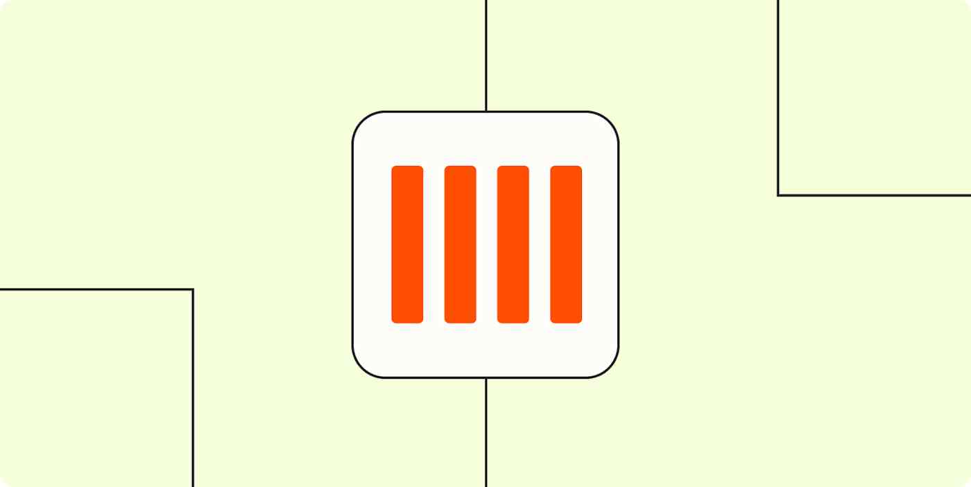 Hero image with an icon of four vertical lines