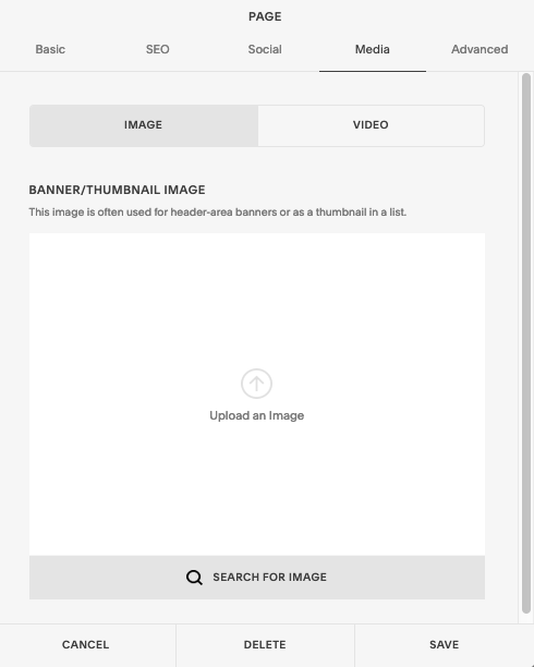 Empty image block