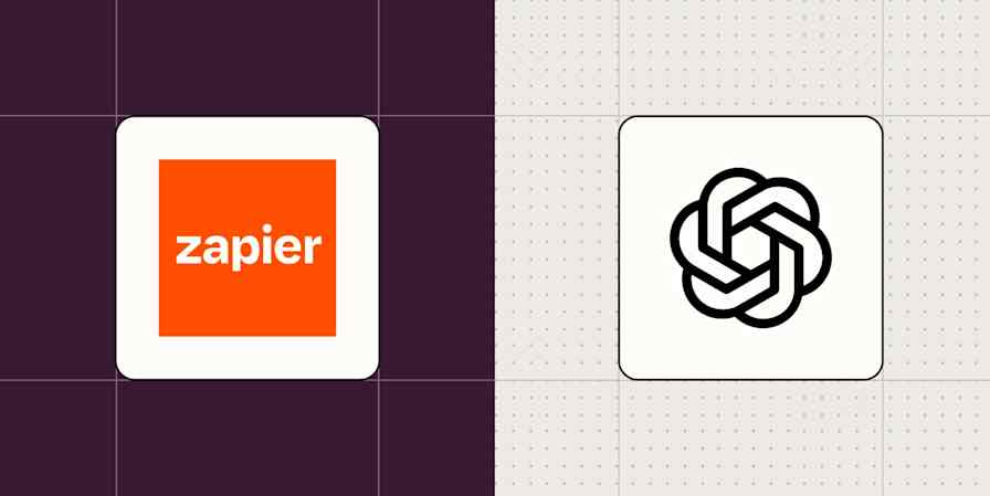 The Zapier logo and OpenAI logo next to each other
