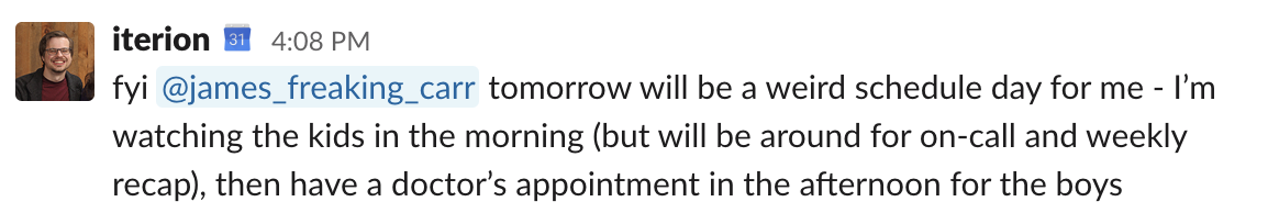 fyi @james_freaking_carr tomorrow will be a weird schedule day for me - I