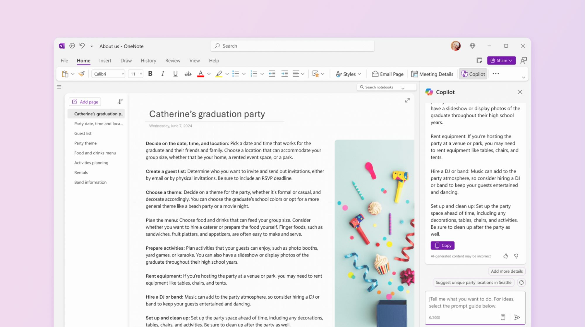 Copilot in OneNote