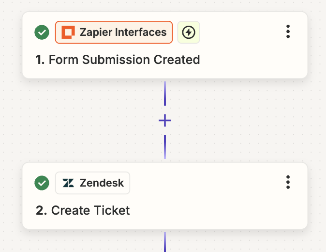 Screenshot of Zap in Zap editor