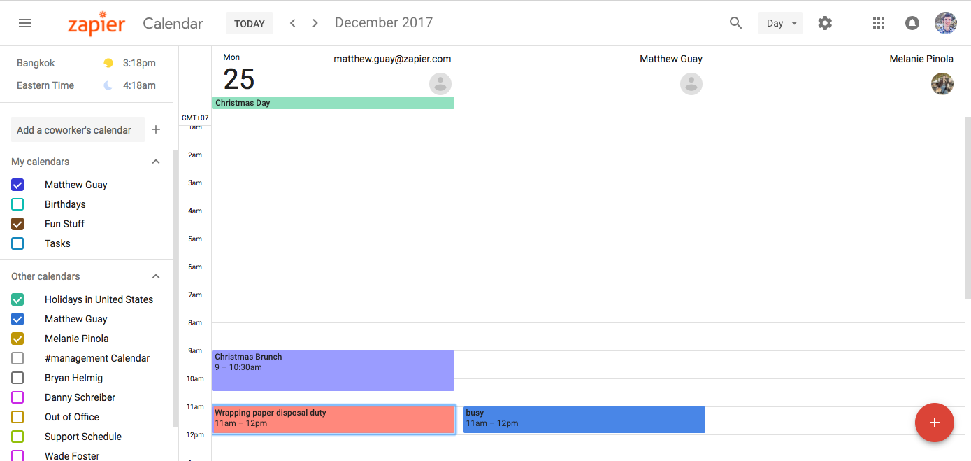 new Google Calendar schedule view