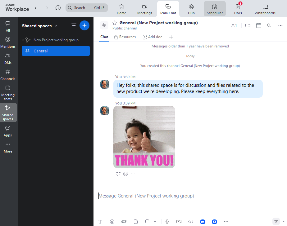 Zoom Team Chat