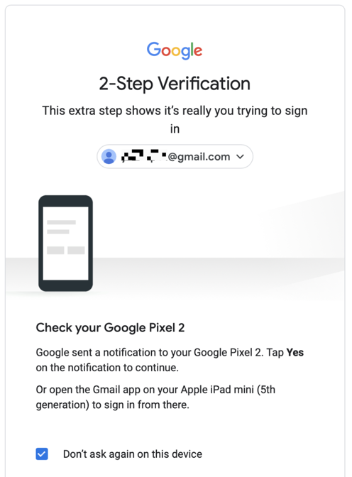 How do I stop Google from asking me for two-factor authentication?