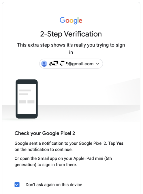 google two factor authentication for mac desktop