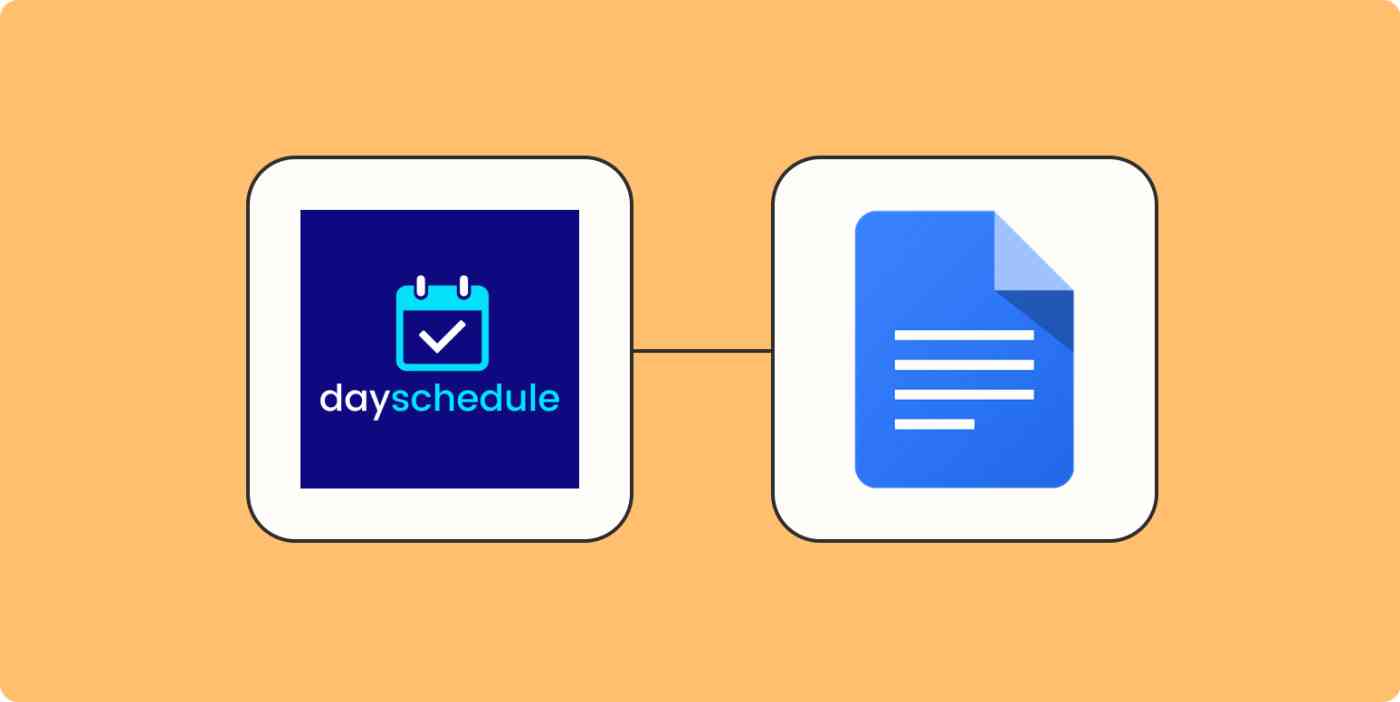 Hero with DaySchedule and Google Doc icons.