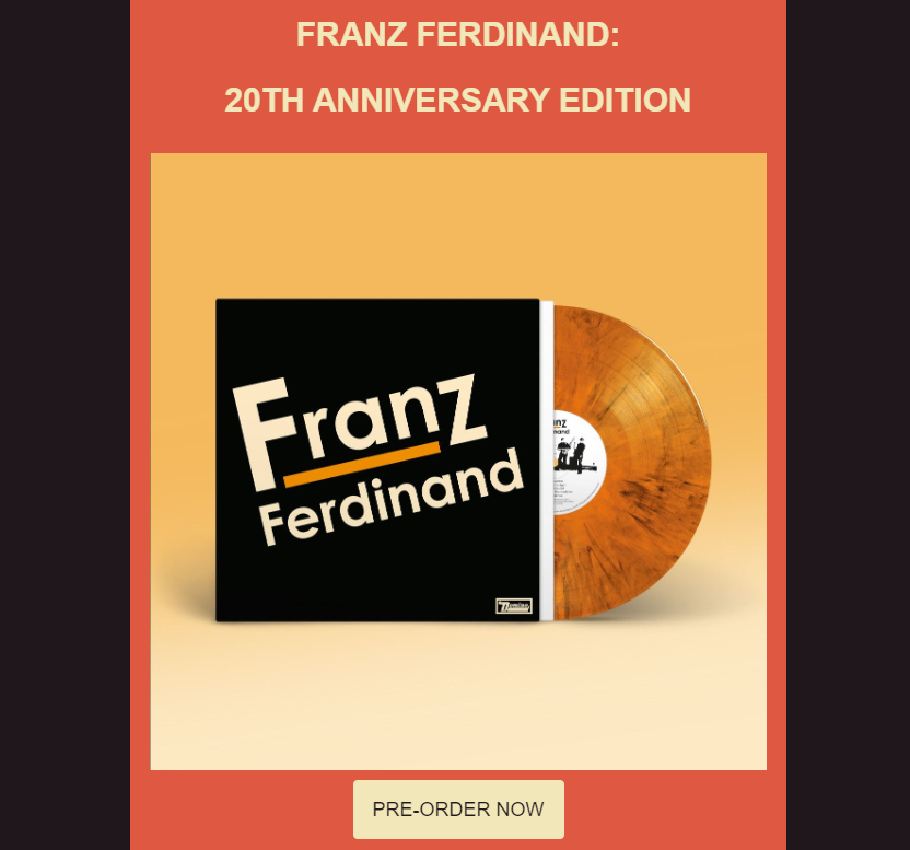 The 20th anniversary edition record from Franz Ferdinand