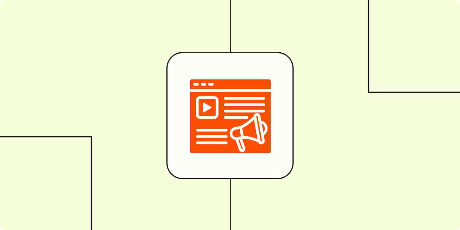 Hero image with an icon representing content marketing