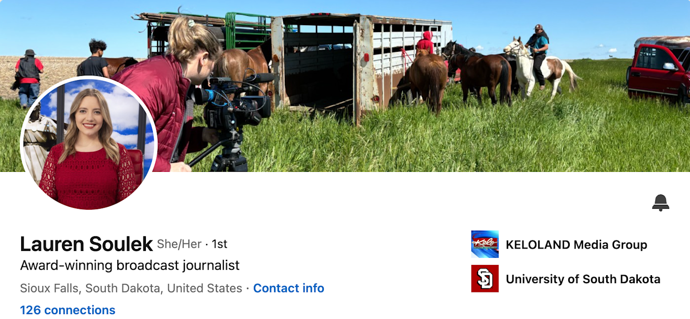 Screenshot of a LinkedIn banner idea showing you doing your work.