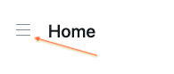 Hamburger icon to bring out the dashboard