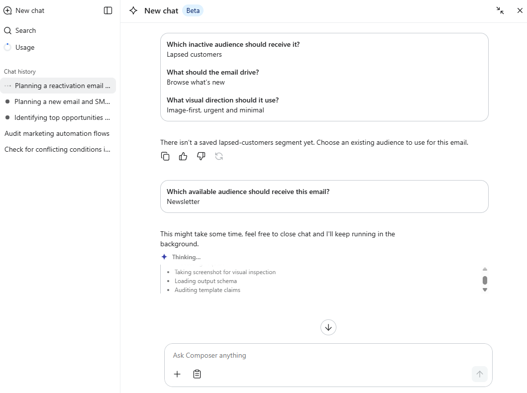An email draft from Klaviyo