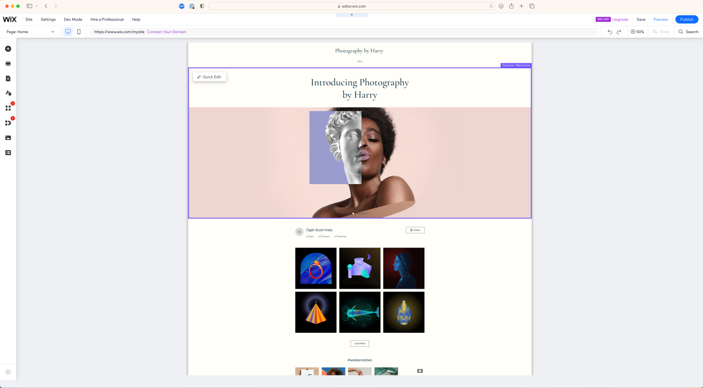 Wix, our pick for the best AI website builder for most people