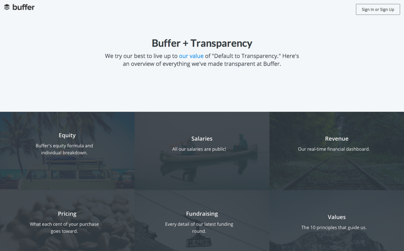 Buffer Transparency Dashboard