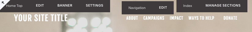 Editing a section of your website