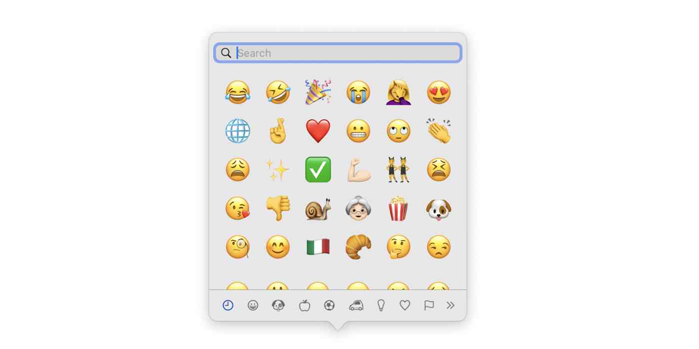 A hero image with the Mac emoji keyboard