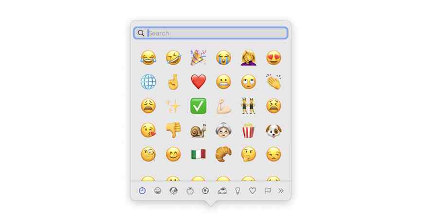 A hero image with the Mac emoji keyboard