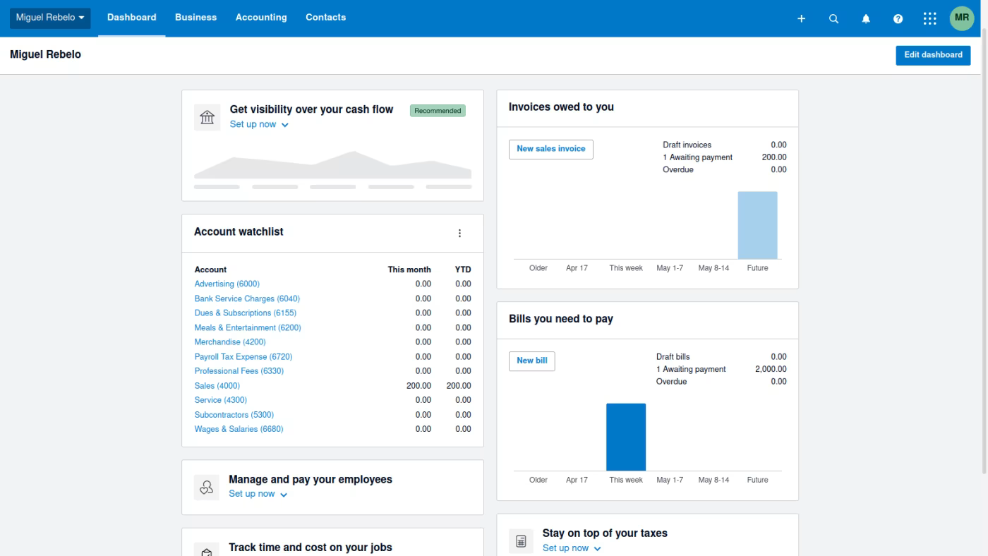 Xero, our pick for the best QuickBooks alternative for project tracking with your accounting.